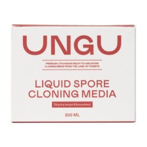 Box of UNGU Liquid Spore Cloning Media for mushroom cultivation, 200 ml
