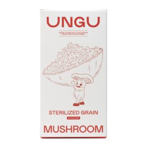 Box of UNGU Sterile Grain Spawn for mushroom cloning, ready for use.